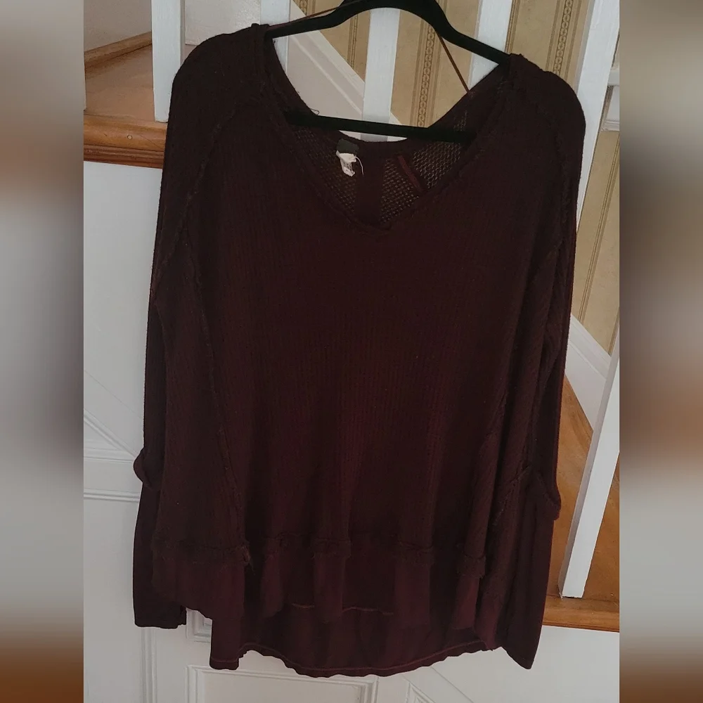 WE THE FREE Free People Laguna Thermal Longsleeve Shirt Size Medium - Picture 4 of 9